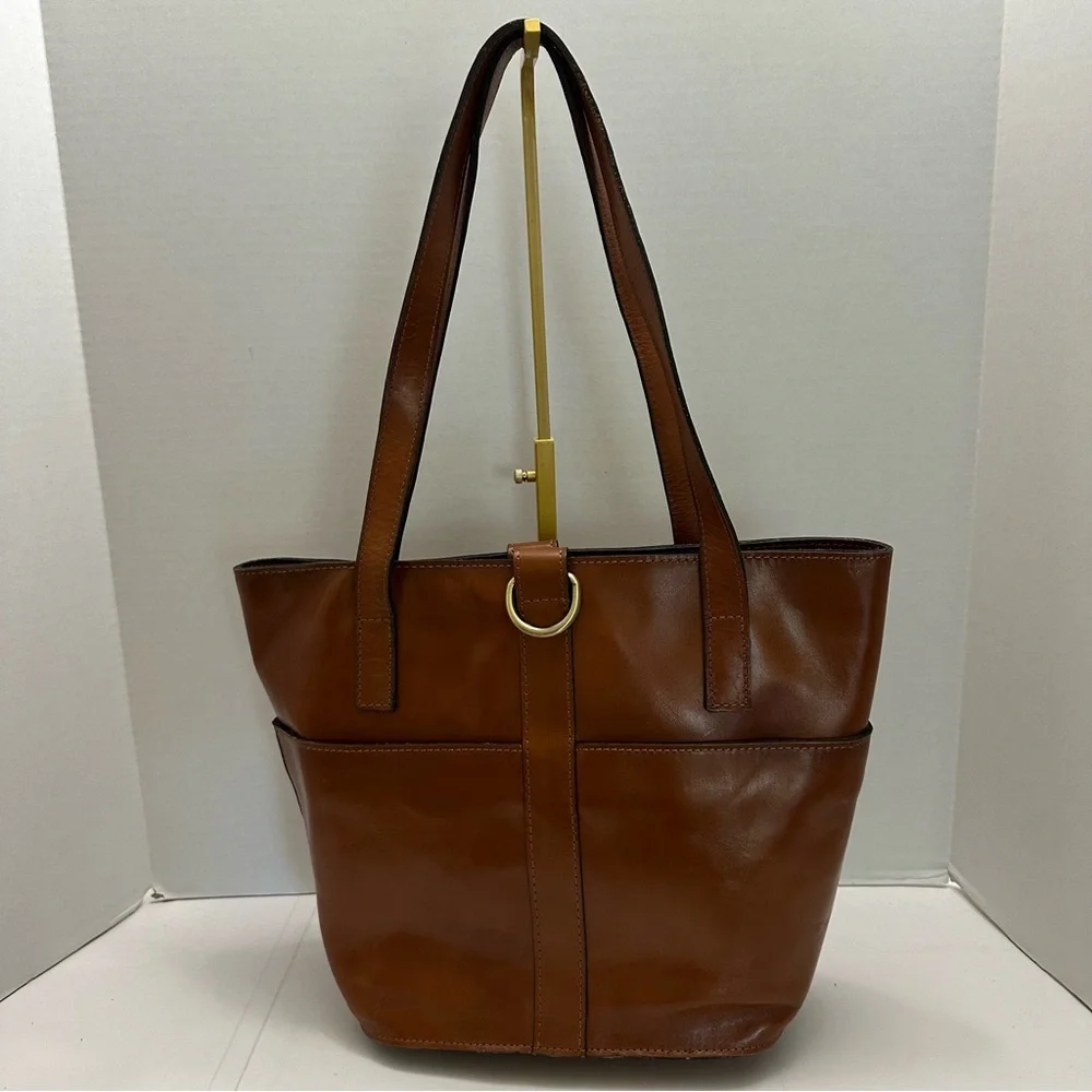 Patricia Nash Women's ESPELETTE BUCKET TOTE Tan Leather Classic! - Picture 2 of 7
